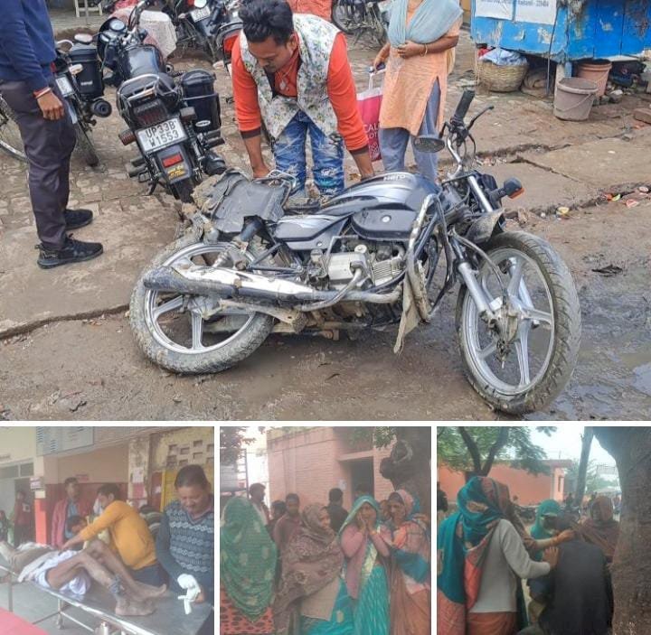 रायबरेली-ट्रक की टक्कर से महिला की मौत,पत्नी को देखने आ रहा पति भी टम्फर से टकराकर हुआ घायल,  रेफर,,,,