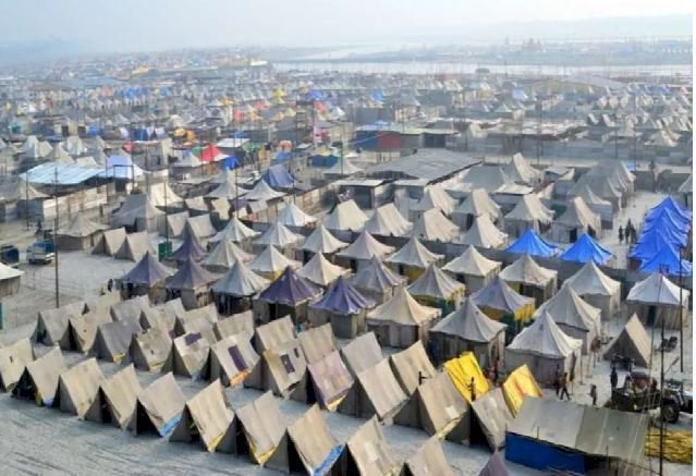 जोरों पर माघ मेले की तैयारियां, शुरू हुआ भूमि का आवंटन