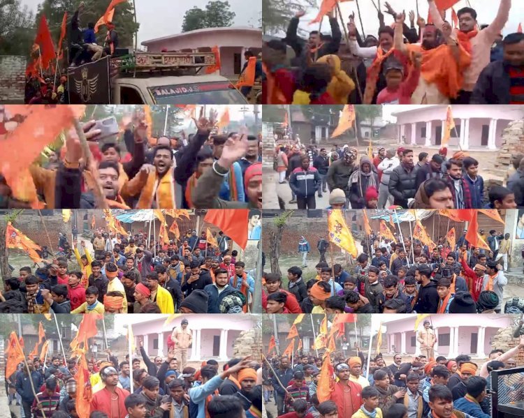 Raibareli-जय श्री राम के उद्घोष से गुंजायमान हुआ थुलेडी गाँव