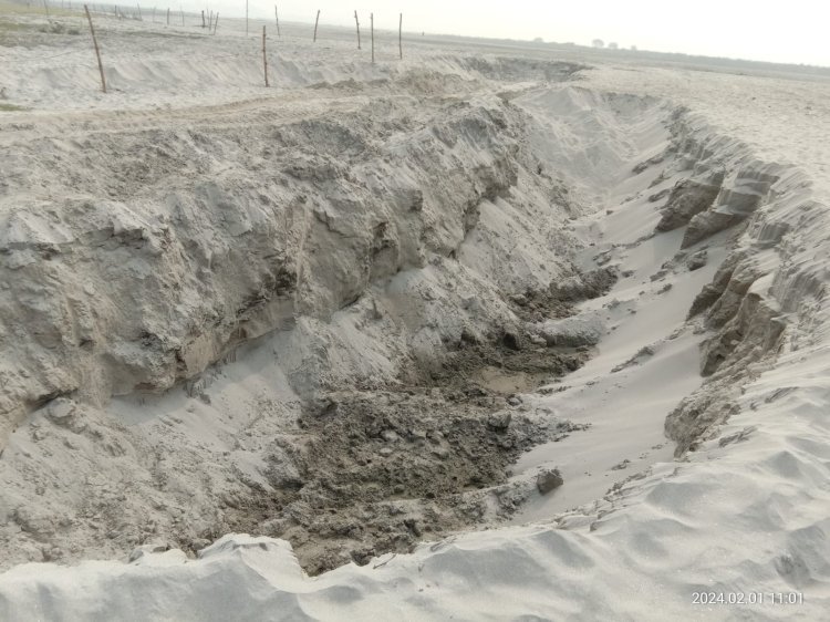 Raibareli-थानेदार साहब ! खूब फल-फूल रहा है अवैध तरीके से बालू खनन और बिक्री का धंधा