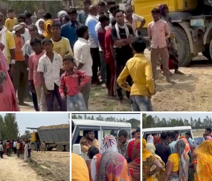 रायबरेली-रास्ता व नाली बंद किए जाने पर एक्सप्रेस वे निर्माण एजेंसी व प्रधान के विरुद्ध ग्रामीणों नें किया प्रदर्शन