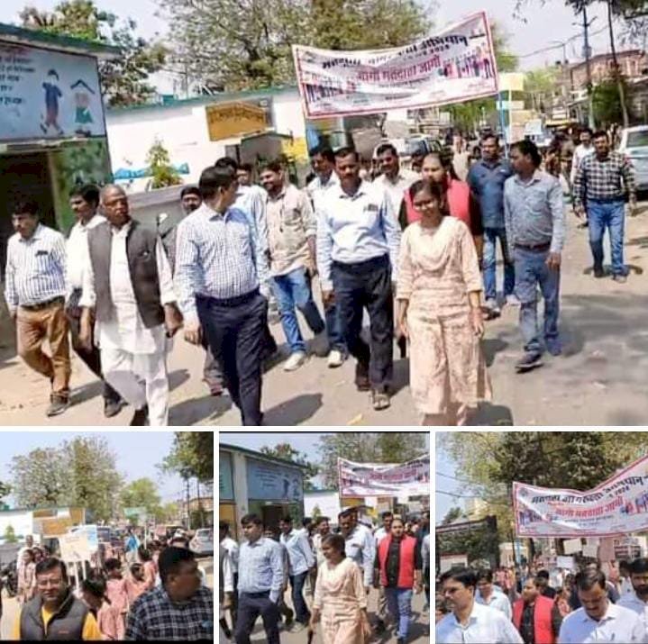 रायबरेली-नगर में नौनिहालों ने निकाली मतदाता जागरूकता रैली