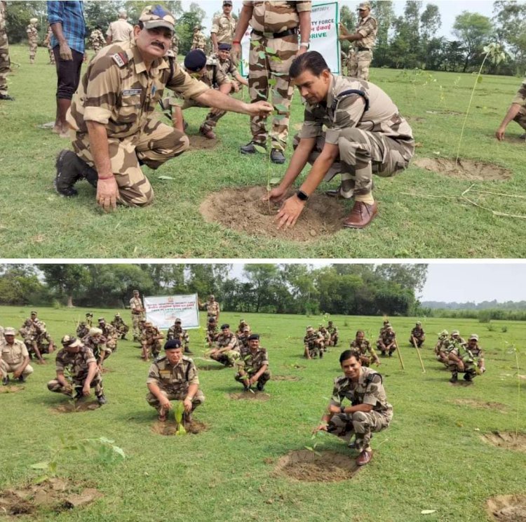 रायबरेली-केंद्रीय बल के जवानों ने गांव में जाकर किया पौध रोपण , पर्यावरण के लिए किया प्रेरित 