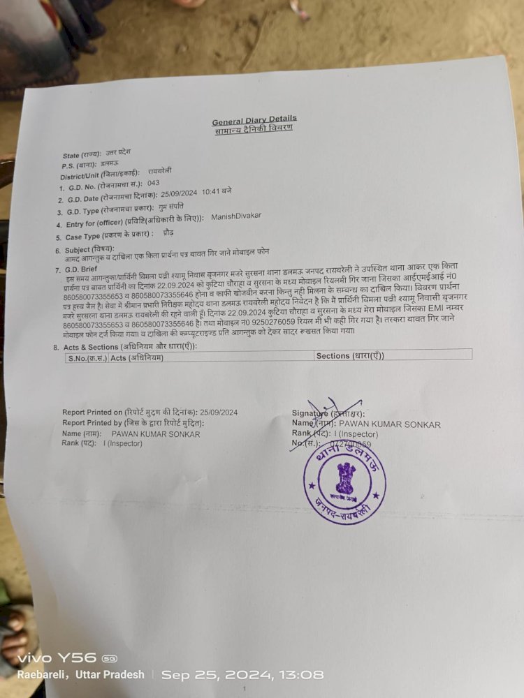 Raibareli-पुलिस के निष्क्रियता की वजह से प्रतिदिन बढ़ रहा है अपराध