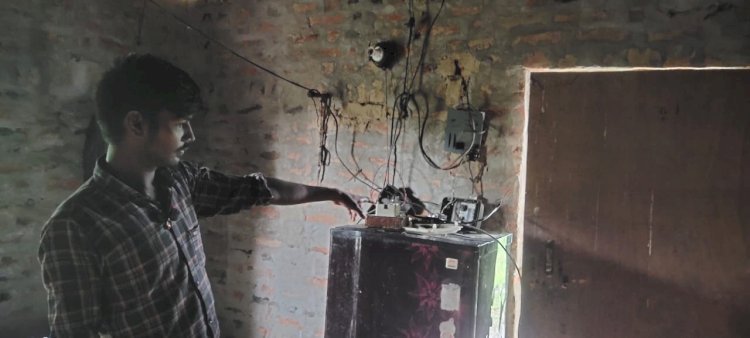 Raibareli-घर में आकाशीय बिजली गिरने से विद्युत उकरण जले