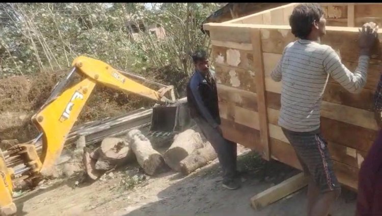 रायबरेली-अतिक्रमण पर गरजा बुलडोजर,खाली कराई गई तालाब और बंजर की जमीन