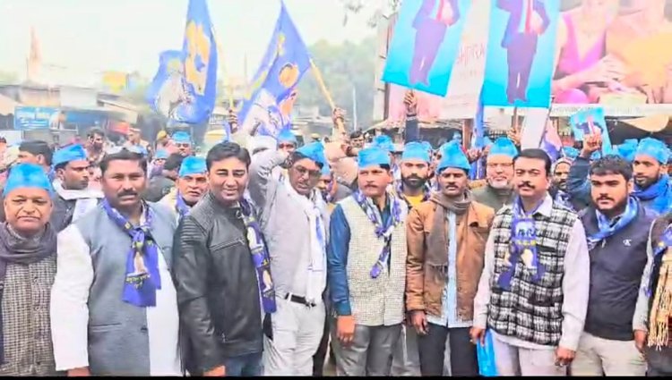 रायबरेली-बहुजन समाज पार्टी के बैनर तले रायबरेली में प्रदर्शन