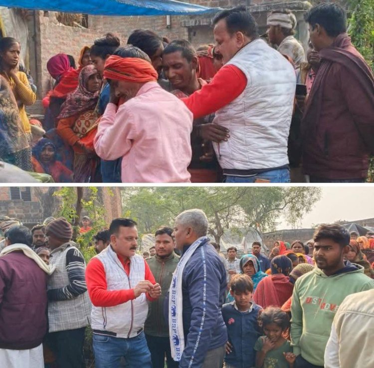 रायबरेली-संगीनों के साए में हुआ दिहाड़ी मजदूर का अंतिम संस्कार,, 