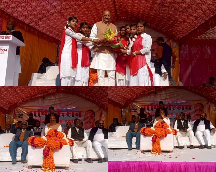 मां अन्नपूर्णा भवन के लोकार्पण एवं वार्षिक उत्सव कार्यक्रम में पहुंचे राज्यमंत्री