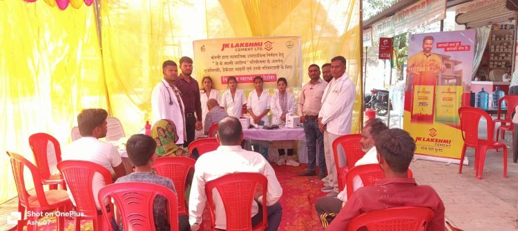 रायबरेली-जेके सीमेंट द्वारा आयोजित स्वास्थ शिविर में मरीजों का हुआ परीक्षण,,,, 