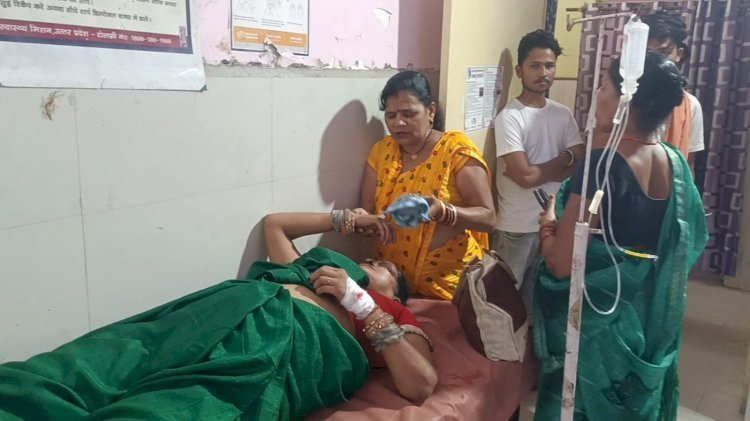 रायबरेली-अज्ञात वाहन की टक्कर से स्कूटी सवार महिला घायल