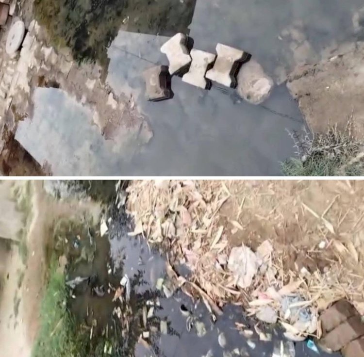 रायबरेली-रोहनिया के ऐहारी बुजुर्ग गाँव में जल भराव वा फैली गन्दगी से लोगों का जीना दुश्वार, सफाई कर्मी नदारद