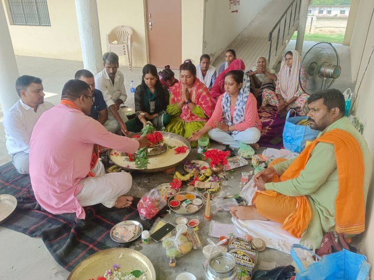 रायबरेली-सत्य साईं पीजी कालेज में रुद्राभिषेक कर की गई जगत कल्याण कामना 