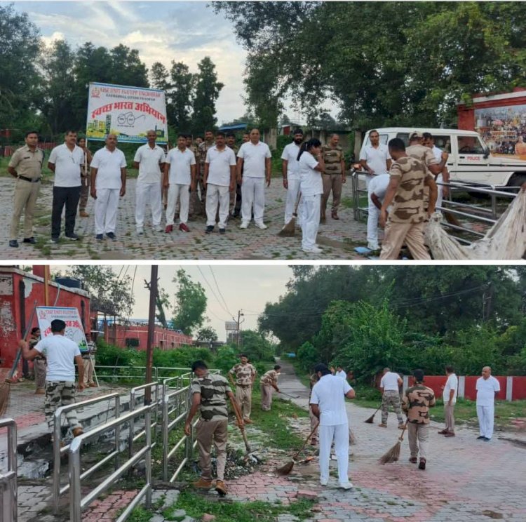 रायबरेली- NTPC के सीआईएसएफ इकाई के  नेतृत्व में चलाया स्वच्छता अभियान,,, 