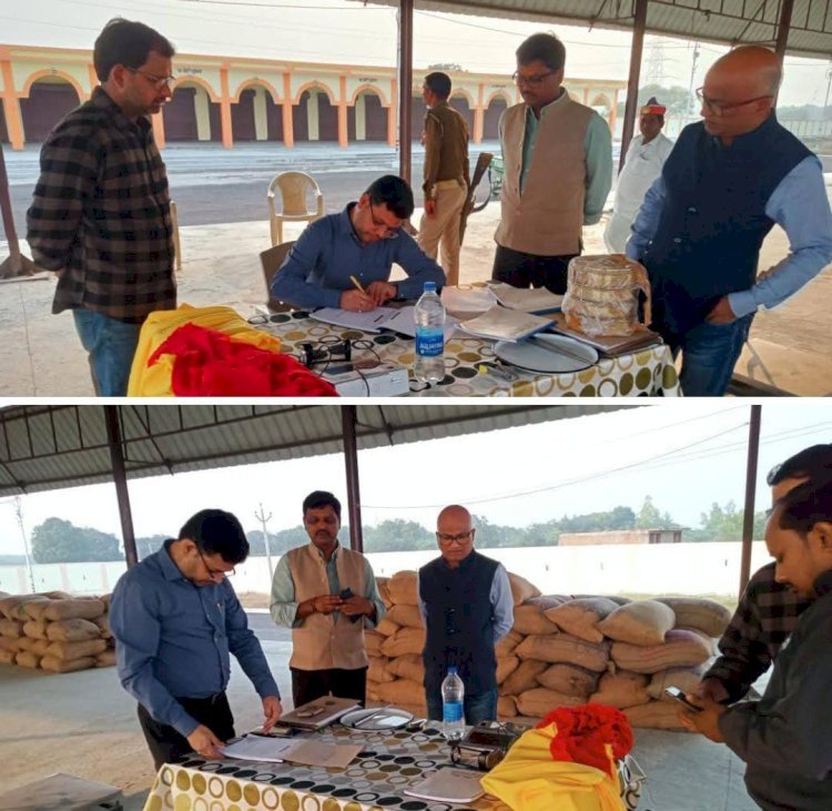 रायबरेली-उप जिलाधिकारी राजेश कुमार श्रीवास्तव ने उपमंडी स्थित धान क्रय केंद्र का किया औचक निरीक्षण