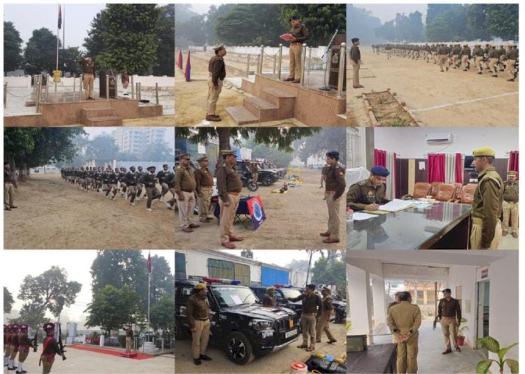 रायबरेली - पुलिस अधीक्षक द्वारा शुक्रवार को साप्ताहिक परेड का किया गया निरीक्षण