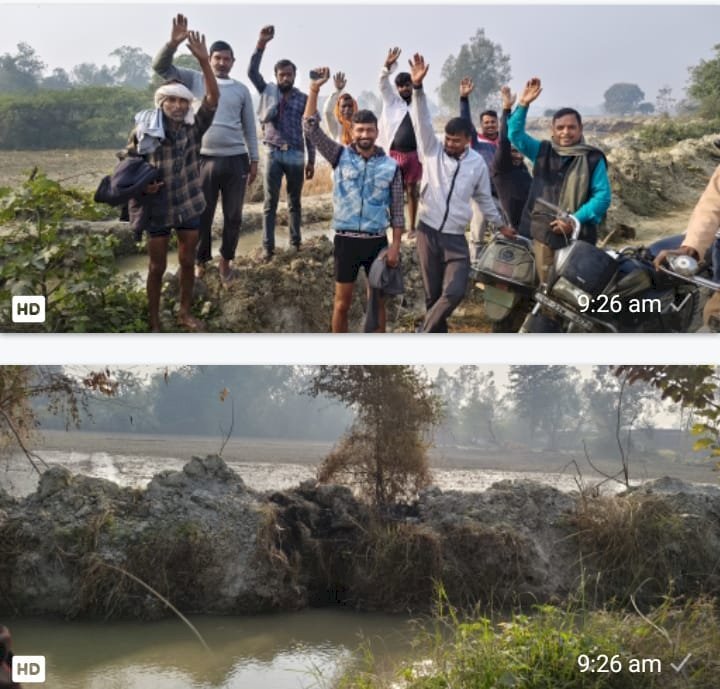 रायबरेली - नहर की पटरी काटने से फसल हुई जलमग्न, नाराज़ किसानों का प्रदर्शन