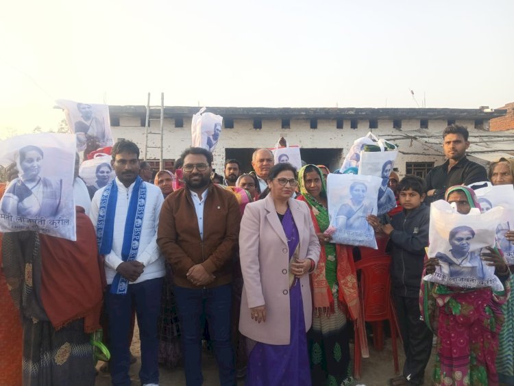 रायबरेली-मायावती के जन्म दिवस की पूर्व संध्या पर बसपाइयों ने बांटे कंबल