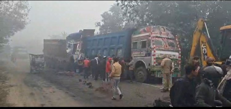 रायबरेली में घने कोहरे के कारण बड़ा सड़क हादसा, होमगार्ड की मौत