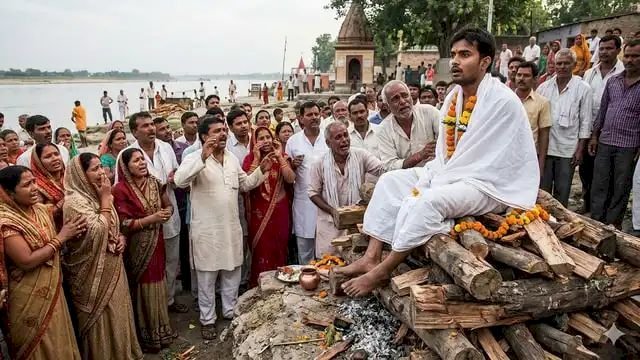 चिता पर युवक की चलने लगीं सांसें, अंतिम संस्कार से पहले हो गया जिंदा, अस्पताल भागे परिजन