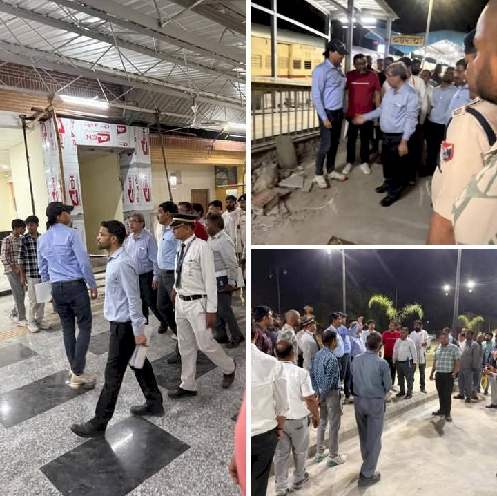 रायबरेली-देर रात रेलवे महाप्रबंधक ने बछरावां रेलवे स्टेशन का किया निरीक्षण, लोकार्पण शीघ्र