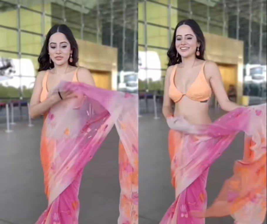 उर्फी जावेद ने अनोखे स्टाइल में पहनी साड़ी, फैंस बोले एलियंस धरती पर….