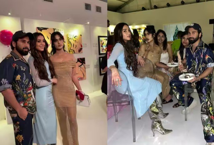 सेक्सी ऑफ-शोल्डर गोल्डन ड्रेस में बॉम्बशेल दिखीं निसा देवगन, क्लोज फ्रेंड्स के साथ दिए ऐसे पोज !