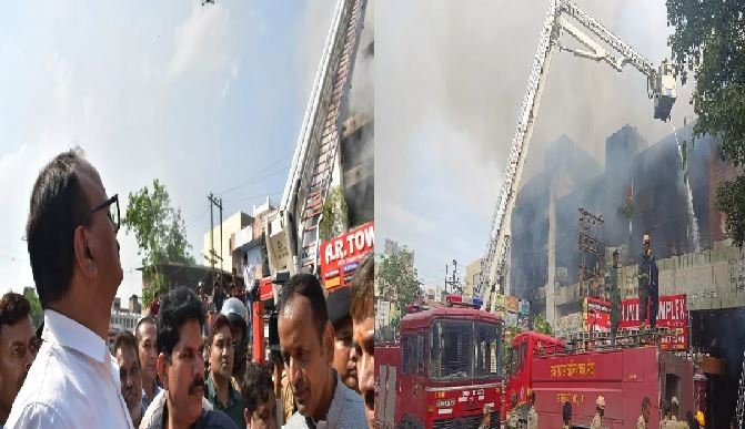आग की घटना का निरीक्षण करने कानपुर पहुंचे डिप्टी सीएम ब्रजेश पाठक, कहा- सरकार पीड़ित व्यापारियों के साथ!